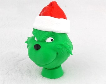 3D-Printed Grinch Christmas Tree Decoration - Festive Holiday Ornament for Grinch Fans
