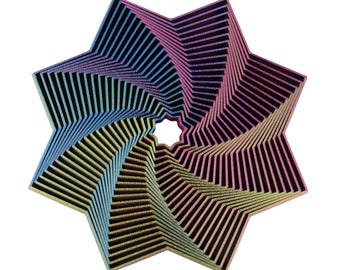 3D Printed Fractal Fidget Star – Stress Relief & Focus Fidget Toy for Adults
