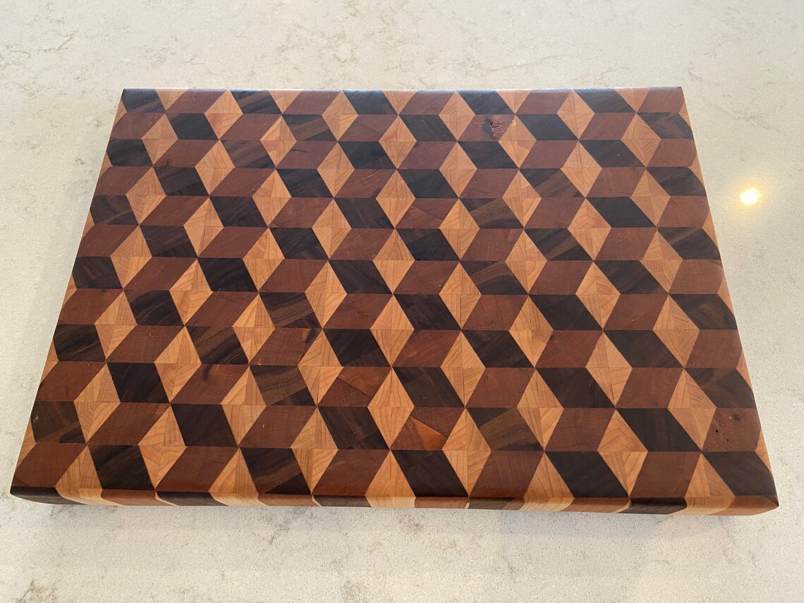 3D End Grain Cutting board Etsy