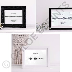 Baby’s First Heartbeat ePrint | Custom Digital Download | Mother&#39;s Day Gift | Baby Shower Gift | Heartbeat Scan Print | JPEG, PNG, PDF