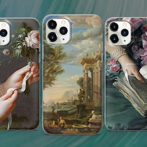 Renaissance Art Phone Case Painting Cover for iPhone 15 14 13 12 Pro 11 XR SE, Samsung S23 S22 A73 A53 A13 A14 S21 Fe S20, Pixel 8 7 6A
