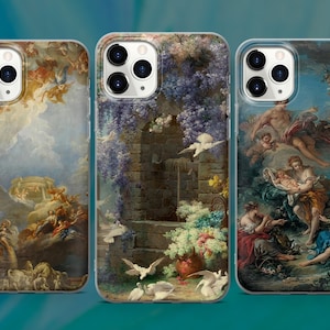 Renaissance Old Art Phone Case Painting Cover for iPhone 15 14 13 12 Pro 11 XR SE, Samsung S23 S22 A73 A53 A13 A14 S21 Fe S20, Pixel 8 7 6A