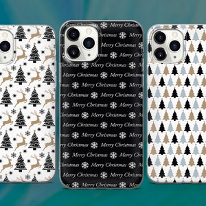 Christmas Phone Case Xmas Winter Gift Cover for iPhone 15 14 13 12 Pro 11 XR SE, Samsung S23 S22 A73 A53 A13 A14 S21 Fe S20, Pixel 8 7 6A