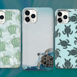 Sea Turtle Phone Case Marine Life Cover for iPhone 15 14 13 12 Pro 11 XR SE, Samsung S23 S22 A73 A53 A13 A14 S21 Fe S20, Pixel 8 7 6A