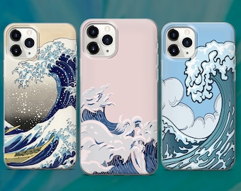 Japanese Wave Phone Case Kanagawa Great Cover for iPhone 15 14 13 12 Pro 11 XR SE, Samsung S23 S22 A73 A53 A13 A14 S21 Fe S20, Pixel 8 7 6A