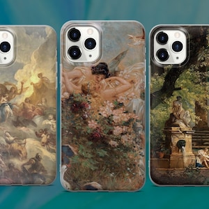 Renaissance Art Phone Case Cover für iPhone 15 14 13 12 Pro 11 XR SE, Samsung S23 S22 A73 A53 A13 A14 S21 Fe S20, Pixel 8 7 6A
