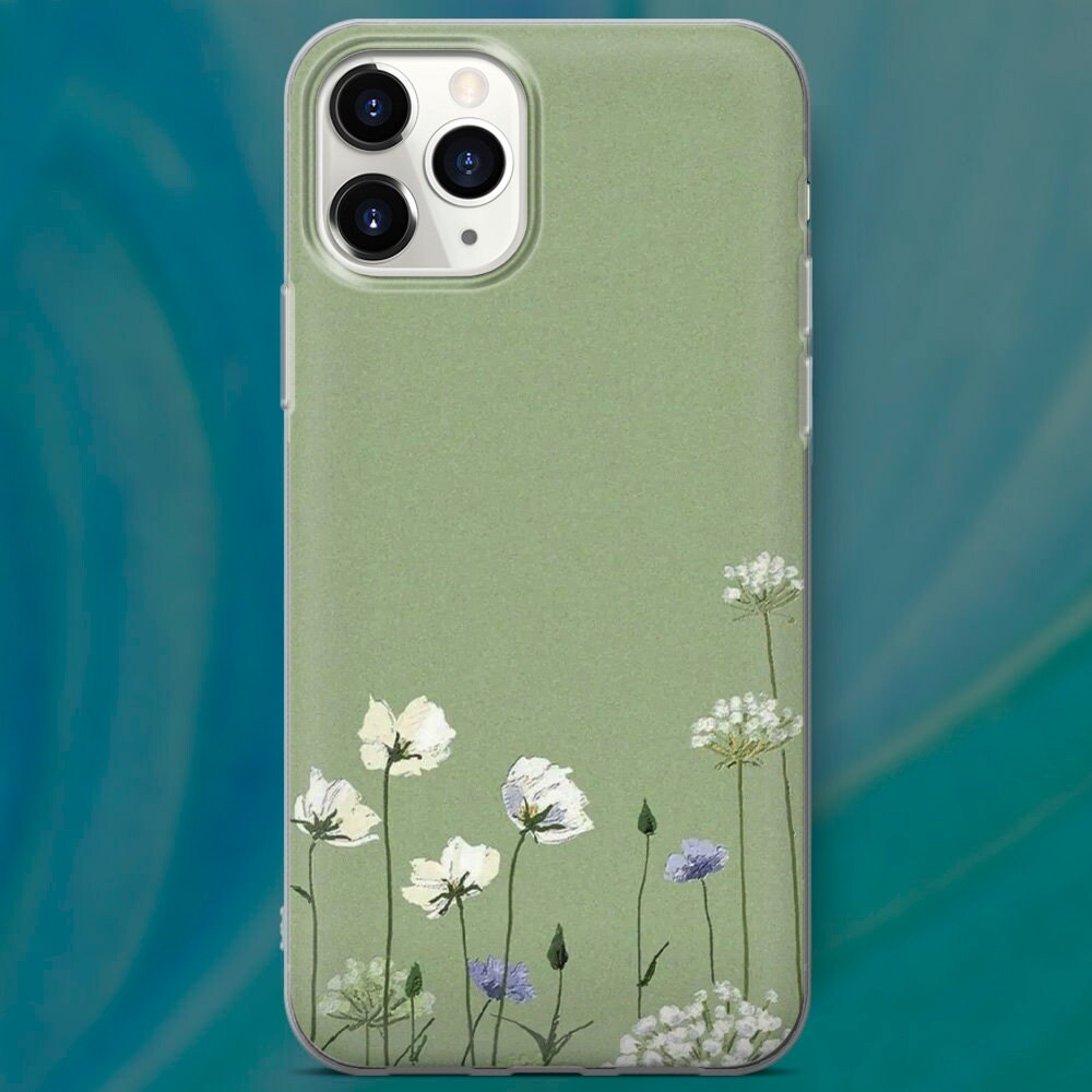 Sage Green Swirl Phone Case Indie Y2K Cover for iPhone 15 14 13 12