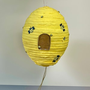 Yellow Honey Bee Honeycomb Beehive Pinata | Gender Reveal | Baby Shower