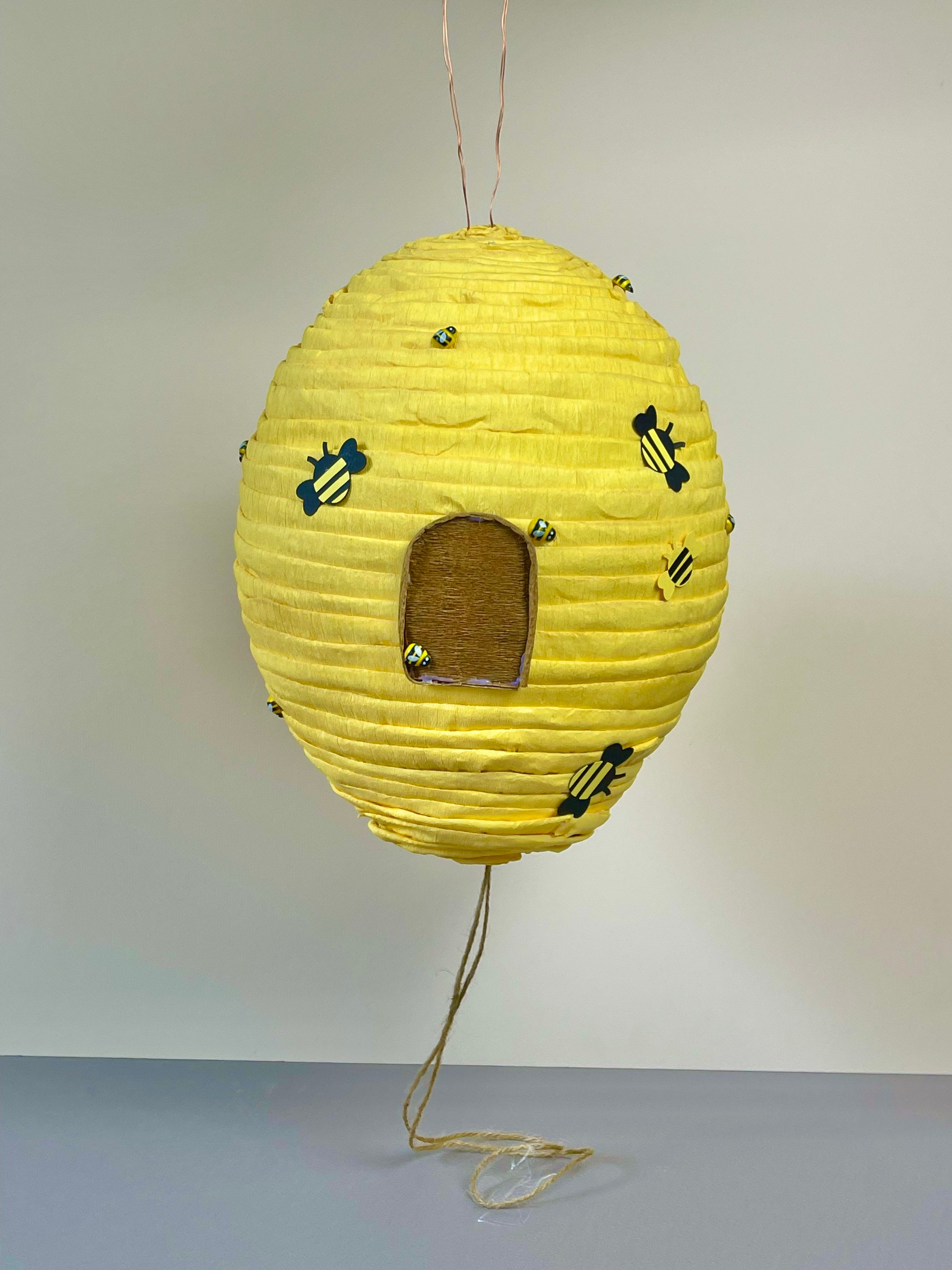 Yellow Honey Bee Honeycomb Beehive Pinata Gender Reveal Baby Shower