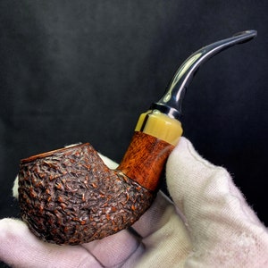 Sherlock Holmes elbow pipe，Briar wood tobacco pipe,9 mmfilter,Perfect Beginner Pipe Kit for Smoking,Smoking Pipe,mini pipe,Gift for smoker