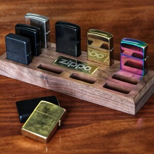 Vitrine voor10 Zippo aanstekers, Collectible Organizer Box, zippo rek, zippo houder, Compartiment Display Case, Aanstekers Box, verticale Zippo doos