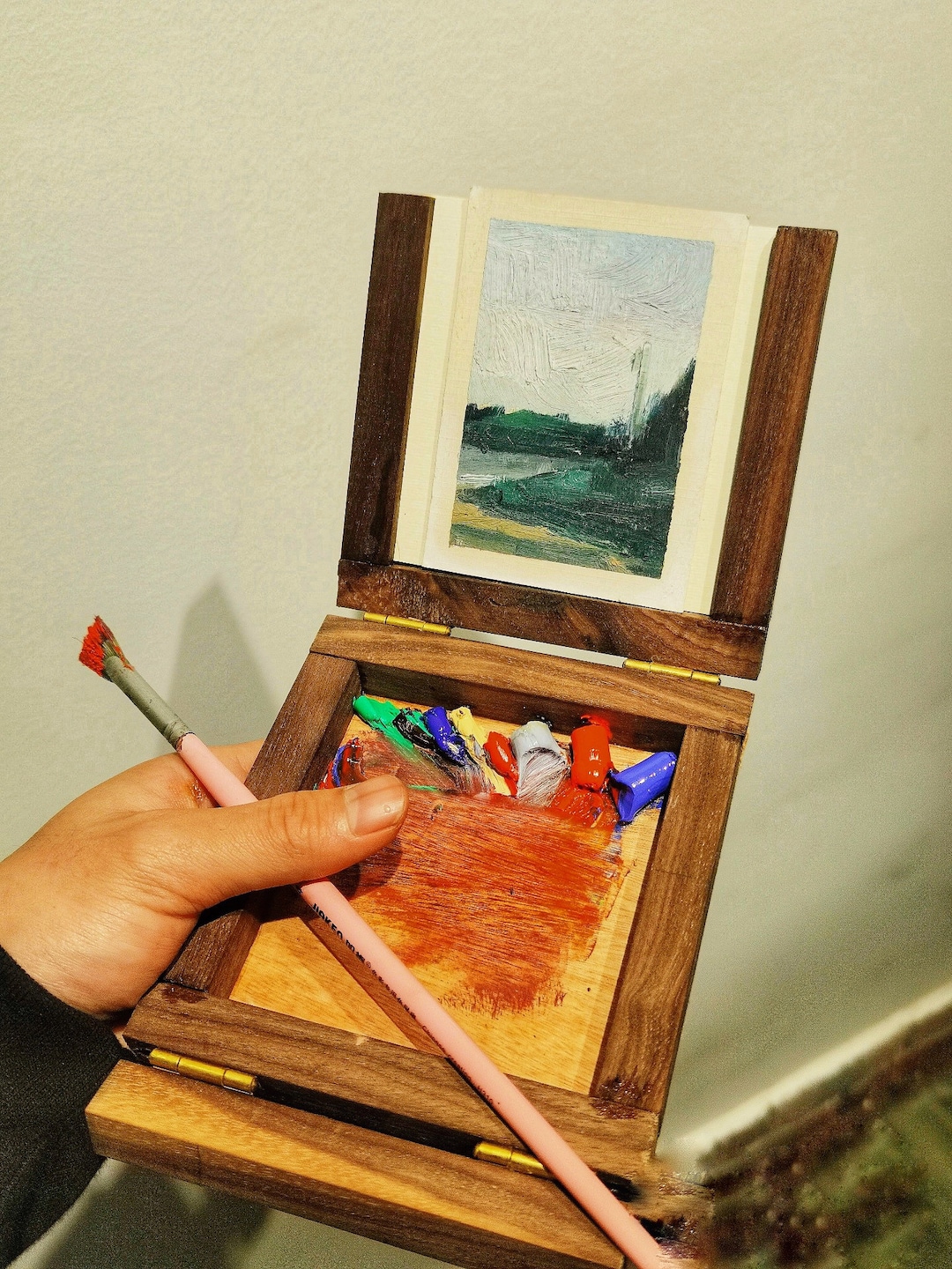Custom Paint Box,travel Watercolor Box,sketch Tool,gifts for Artists