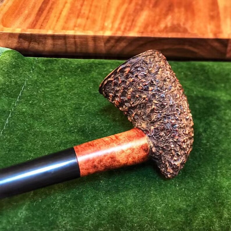 Briar Wood Curved Handle Tobacco Pipe ,churchwarden Pipe,perfect