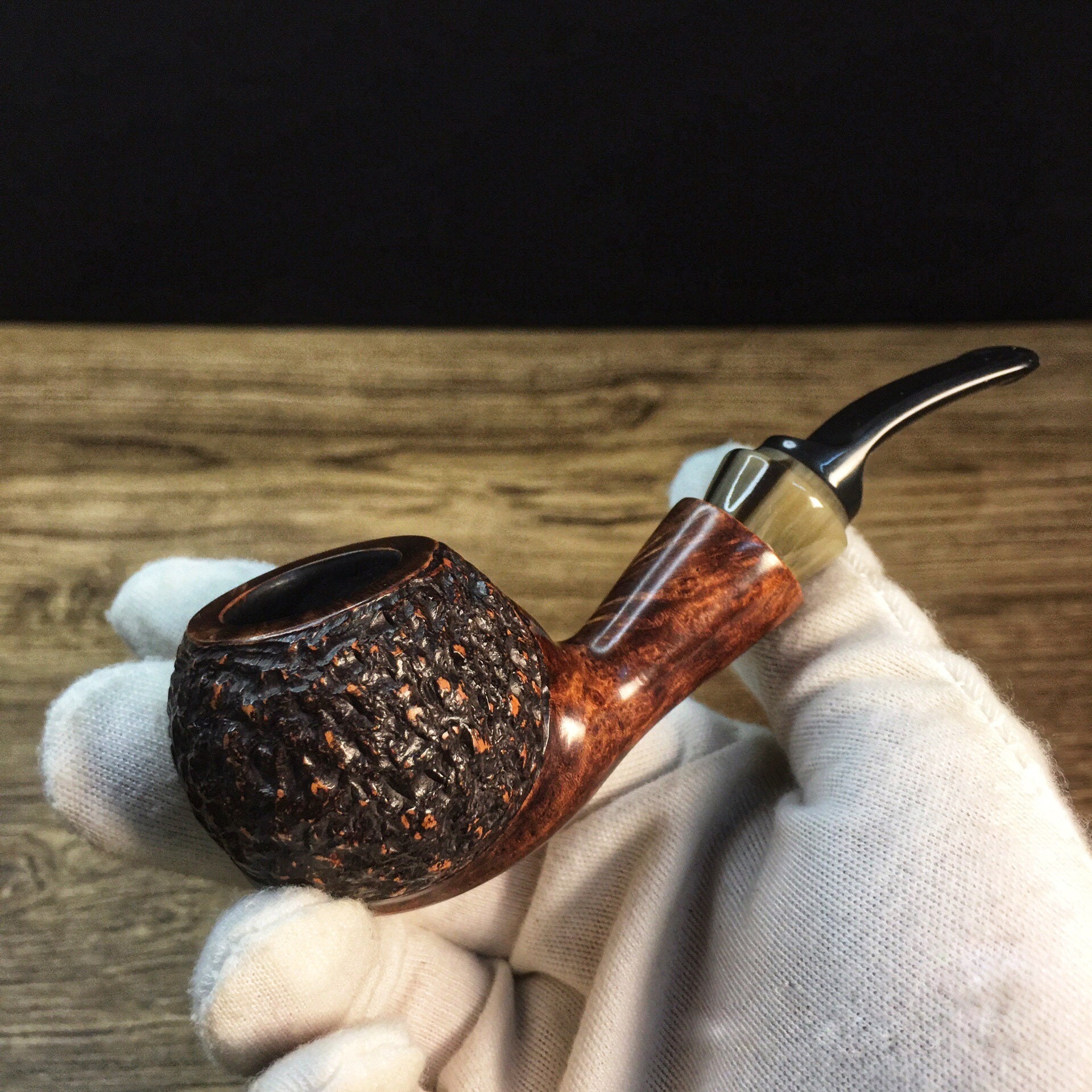 Spherical Pans Pipe Briar Wood Tobacco Pipe Perfect Beginner Pipe Kit for Smoking,handmade Wood