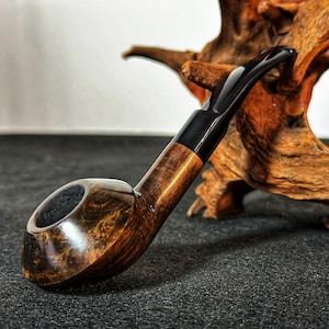 Bulldog tobacco Briar Pipe,Green brown,9 mm filter,Vulcanizationpipe handle,Entry Level Pipe,Beginner Pipe Kit for Smoking,Gift for smoker