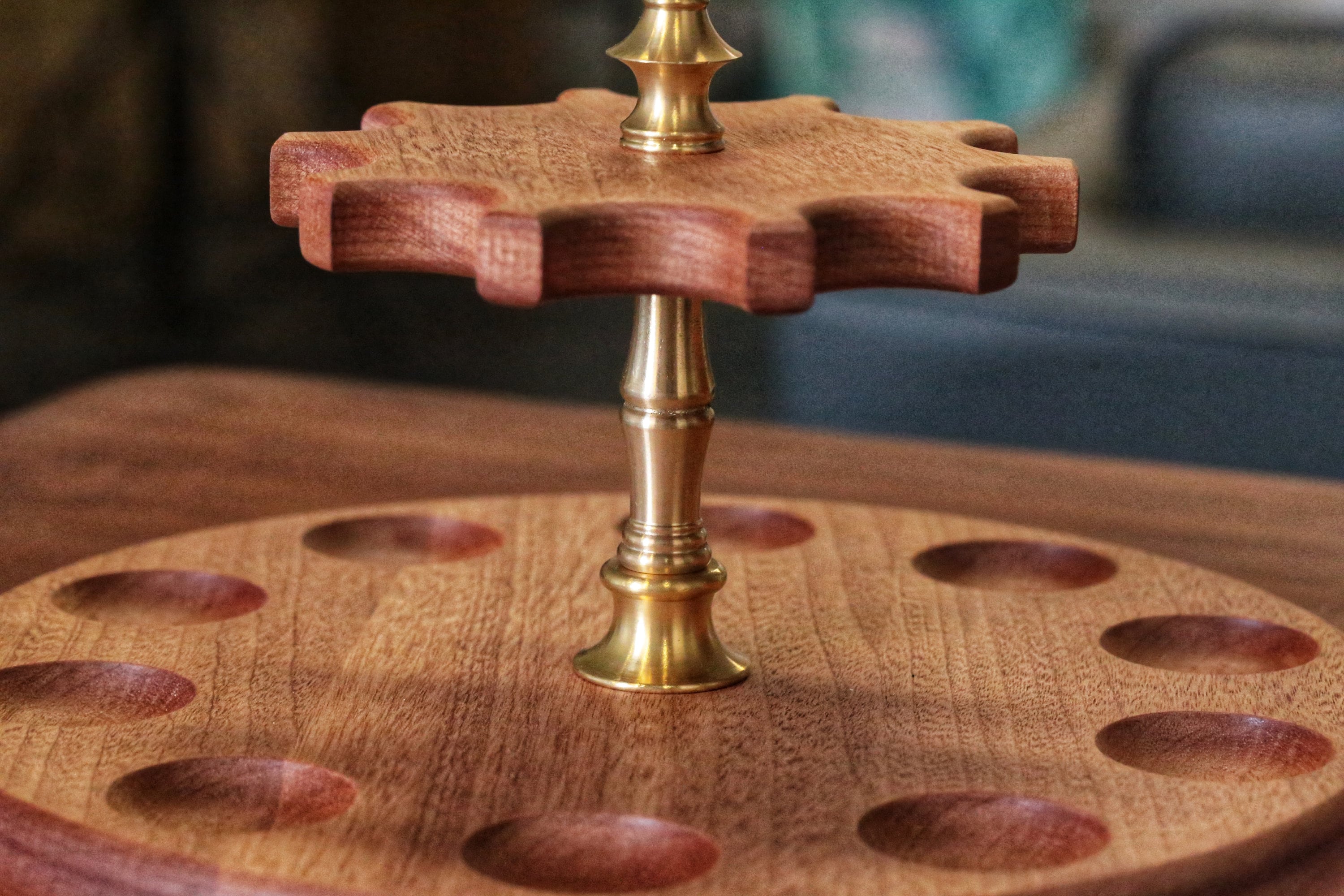 Timber Pipe Rack Pipes Rackstand for 10 PIPES Black Walnut Wood pipe Rack - Etsy