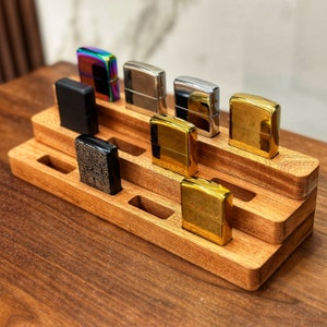 Espositore per 12 accendini Zippo, scatola per accendini staccabile, scatola verticale Zippo, porta Zippo, porta Zippo, espositore a scomparti,