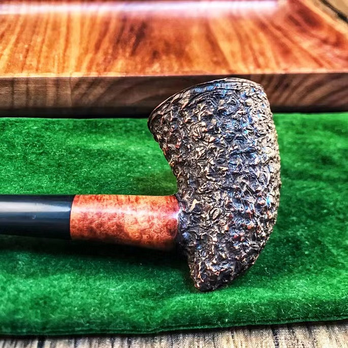 Briar Wood Curved Handle Tobacco Pipe ,churchwarden Pipe,perfect