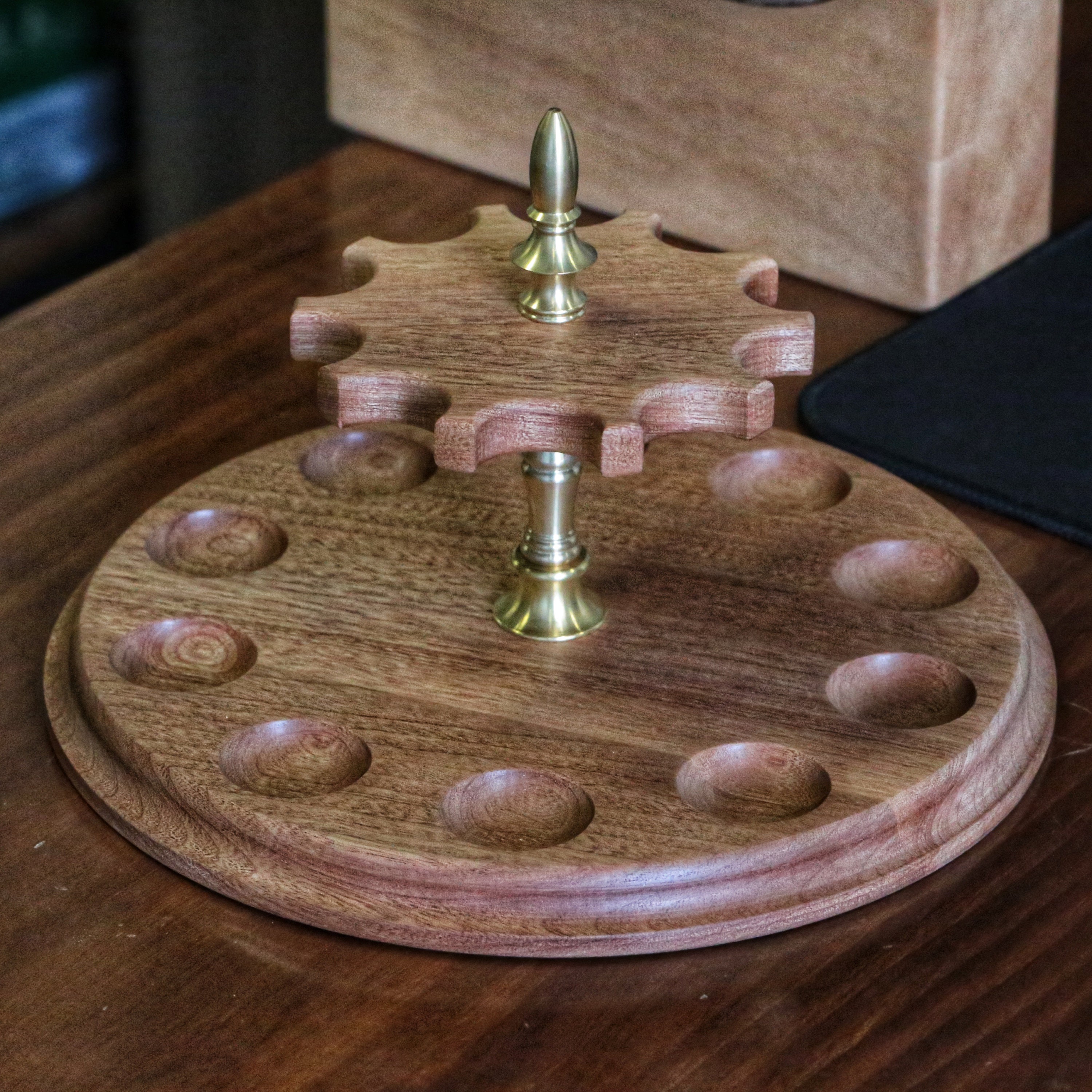 Timber Pipe Rack Pipes Rackstand for 10 PIPES Black Walnut Wood pipe Rack - Etsy
