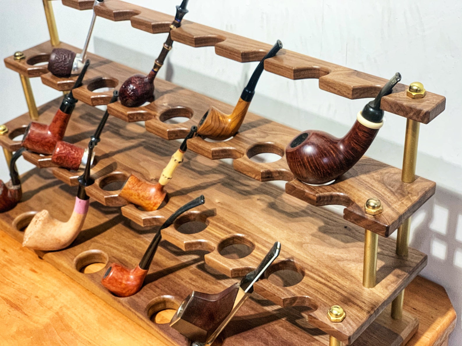 Tobacco Pipes Rack Showcase Holderstand for 24 Pipespipe Etsy