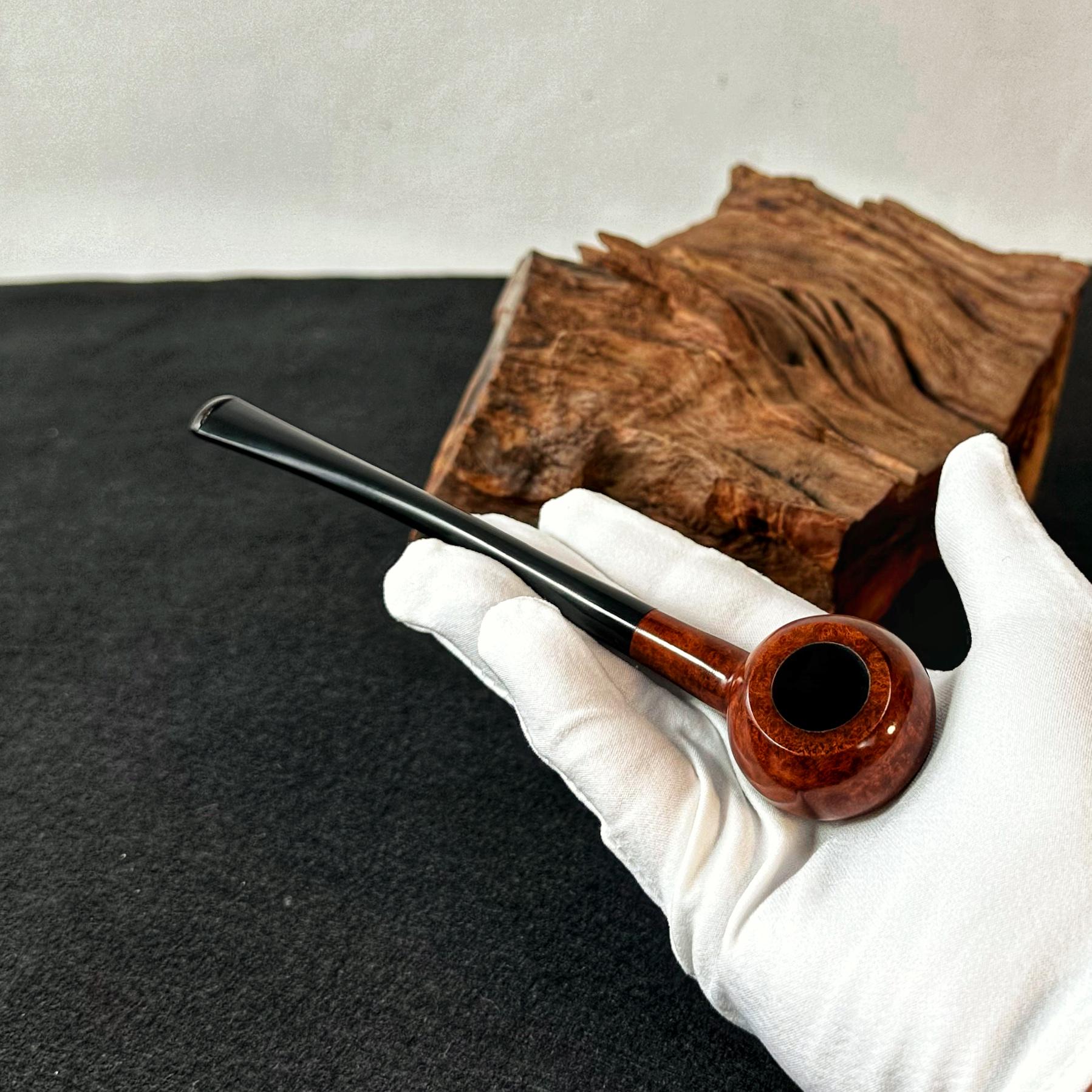Smooth Churchwarden Apple Tobacco Pipe,3 Mm Filter,briar Pipe ...