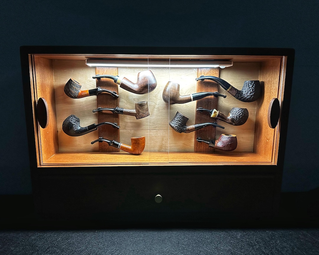 Display for 10 Pipes,tobacco Pipes Storage Box,with Auto Sensor Light ...