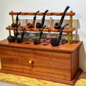 Pipes Rack,Stand For 12 PIPES, Pipe Rack, tobacco storage，Smoking Pipes Rack , Gift for smokers,smoking pipe storage,personalized
