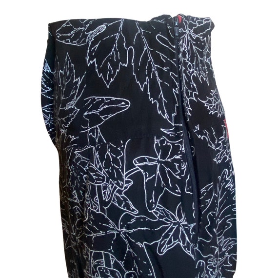 Black floral wide leg pants - image 2
