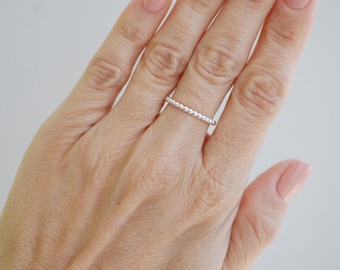 Sterling Silver Pearl/Beaded Band