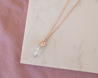 Clear Quartz Point – Electroformed Copper Pendant