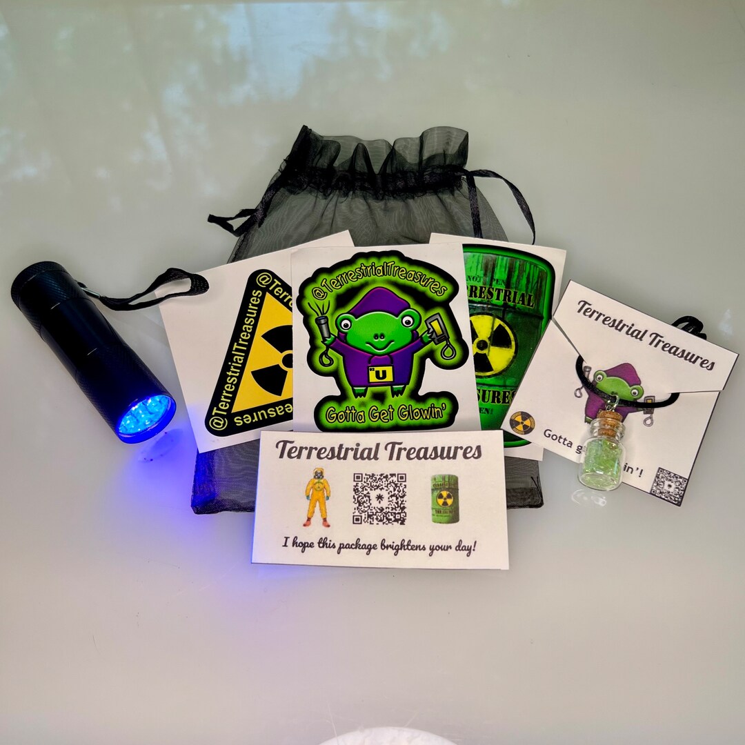 Uranium Glass Collectors Bundle Includes Small Uranium Glass Sample in