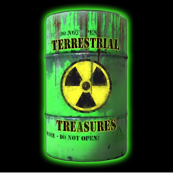 Uranium Radioactive Waste Barrel High-Quality Indoor-Outdoor Sticker / Bumper Sticker 3 1/2"