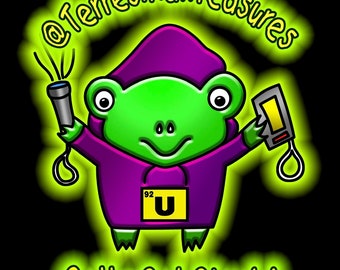 Uranium Frog Periodic Element High-Quality Indoor-Outdoor Sticker / Bumper Sticker 3.5"