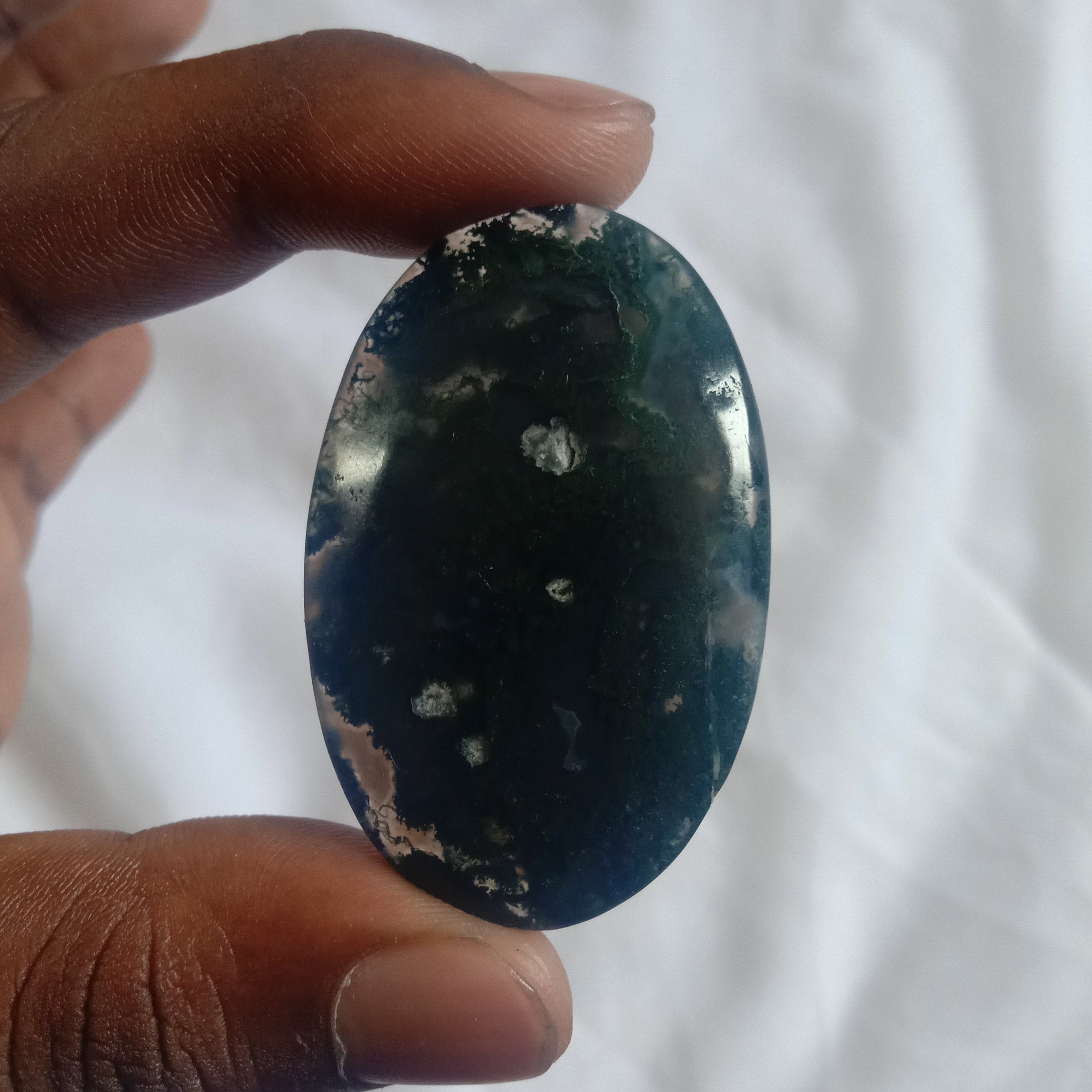 Green Moss Agate CabochonsGreen Moss Agate GemstoneGreen | Etsy