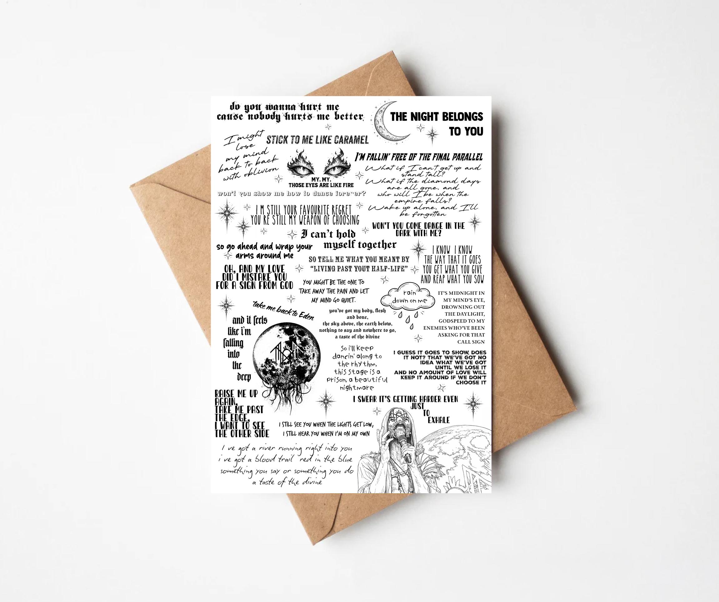 Discover Sleep Token Band Song Lyric Poster