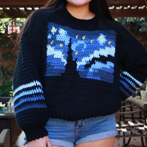 Starry Night Sweater - Crochet Pattern