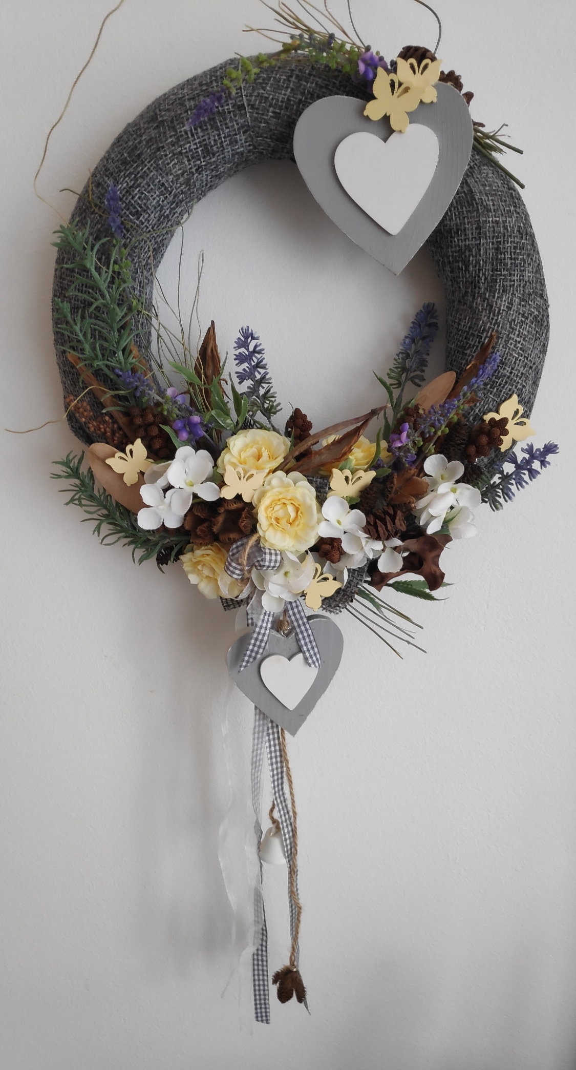 Corona de pared y puerta corona artificial corona de | Etsy