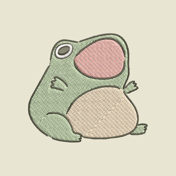 Cute Frog Embroidery Design