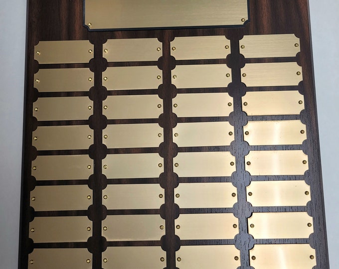 Featured listing image: 12 x 15 Perpetual Plaque w/ 27, 32, or 36 Gold Plates
