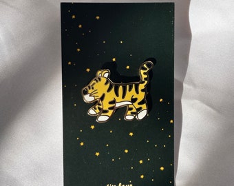 ON SALE! gold tiger gold enamel pin