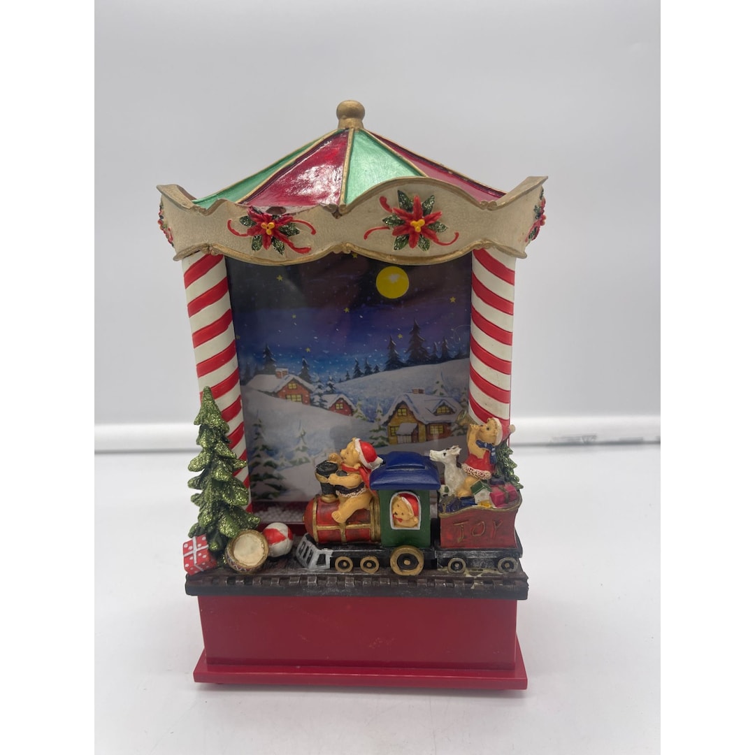 Animated Musical Christmas Decor Snowglobe TESTED Etsy