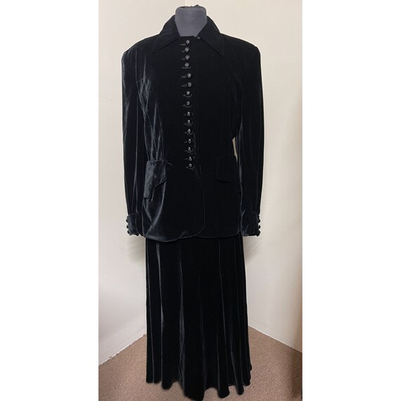 Vintage Zelda Designer Long Black Skirt & Jacket … - image 1