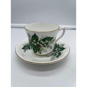 Vintage Elizabethan Fine Bone China Lily of the Valley Teacup and Saucer