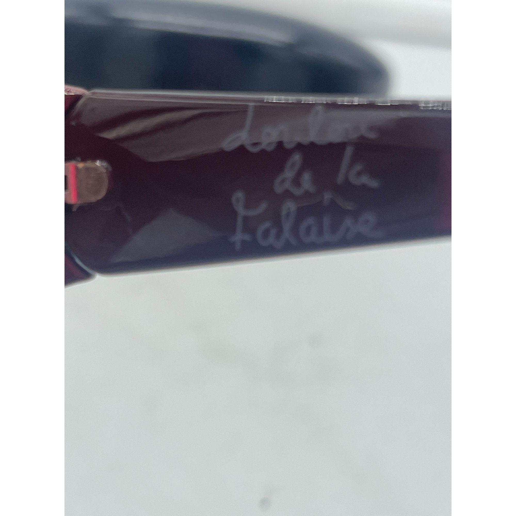 Loulou De La Falaise Lucite Sunglasses With Case and Cloth  display picture 1