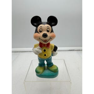 Figura vintage de cerámica de Mickey Mouse de 5 pulgadas. imagen 1