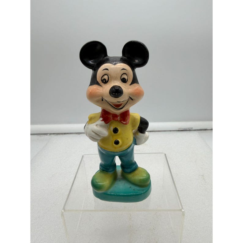 Figura vintage de cerámica de Mickey Mouse de 5 pulgadas. imagen 1