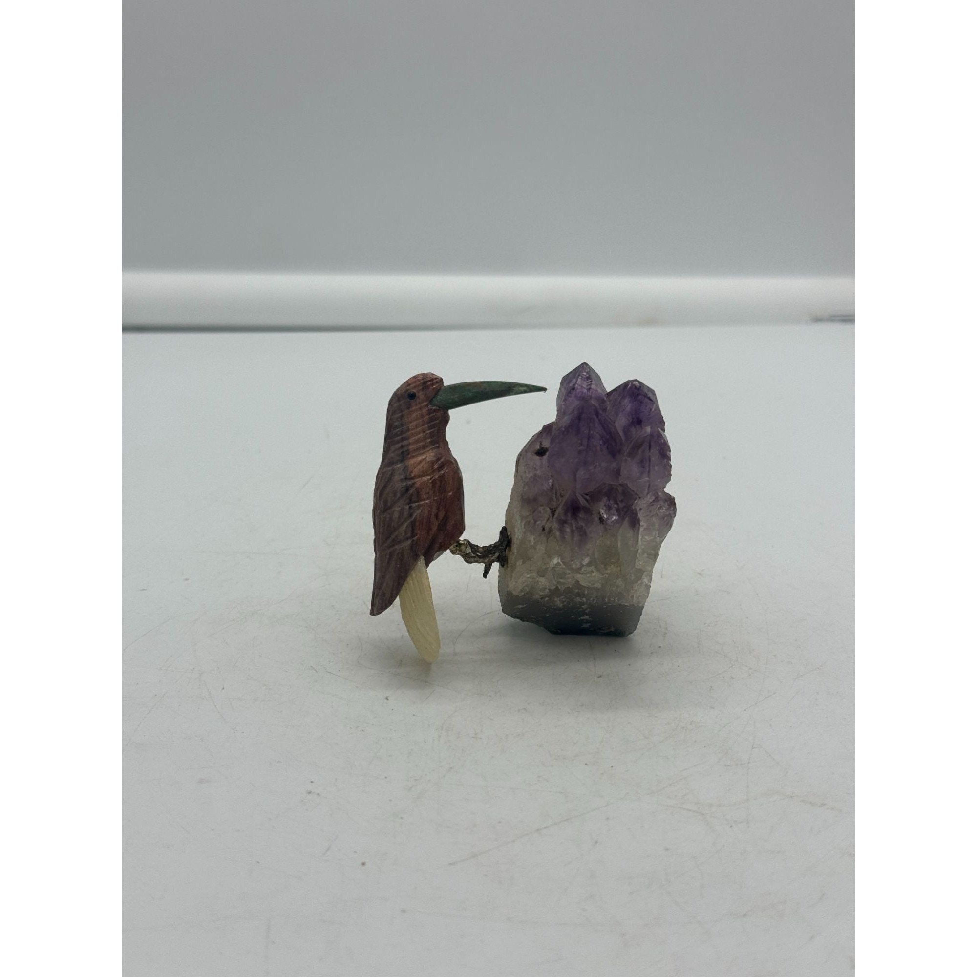 Brazilian Gemstone Bird Sculpture Figurine Amethyst - Etsy