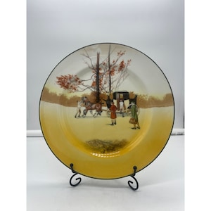 Royal Doulton Old Series Ware Coaching Days Cabinet Plate England