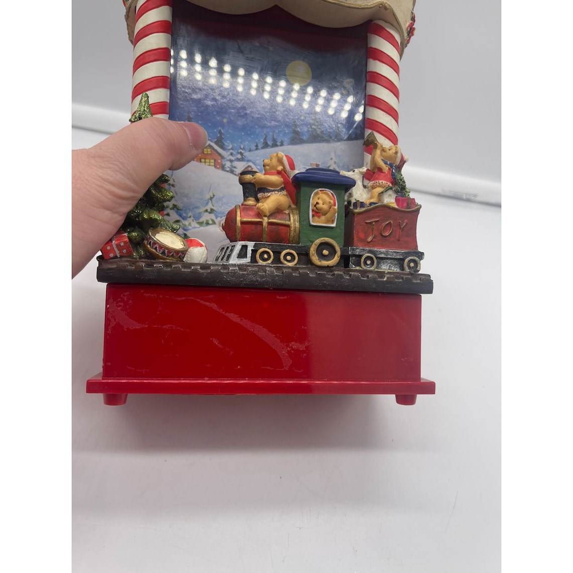 Animated Musical Christmas Decor Snowglobe TESTED Etsy