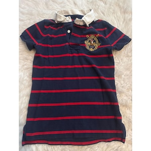 Vintage Ralph Lauren Womens Size S Striped Short Sleeve Polo Preppy